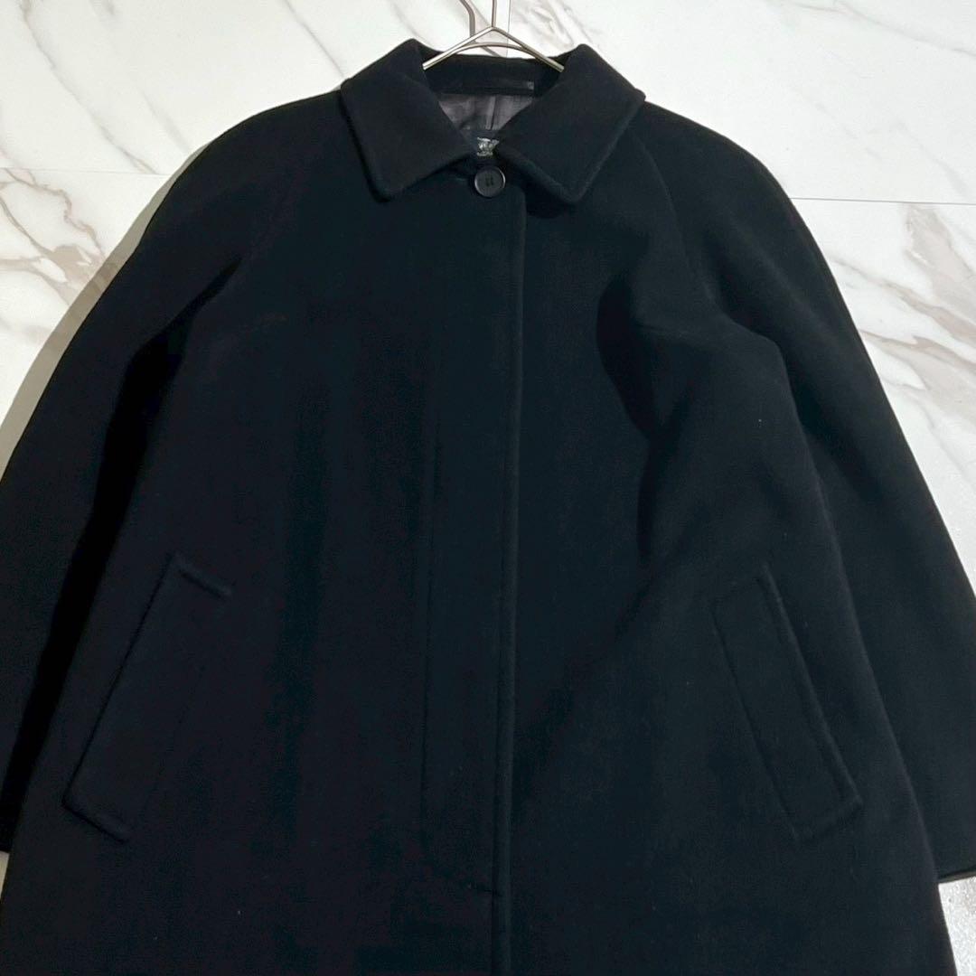 【極美品/38】バーバリーロンドン ステンカラ―コート ノバチェック アンゴラ