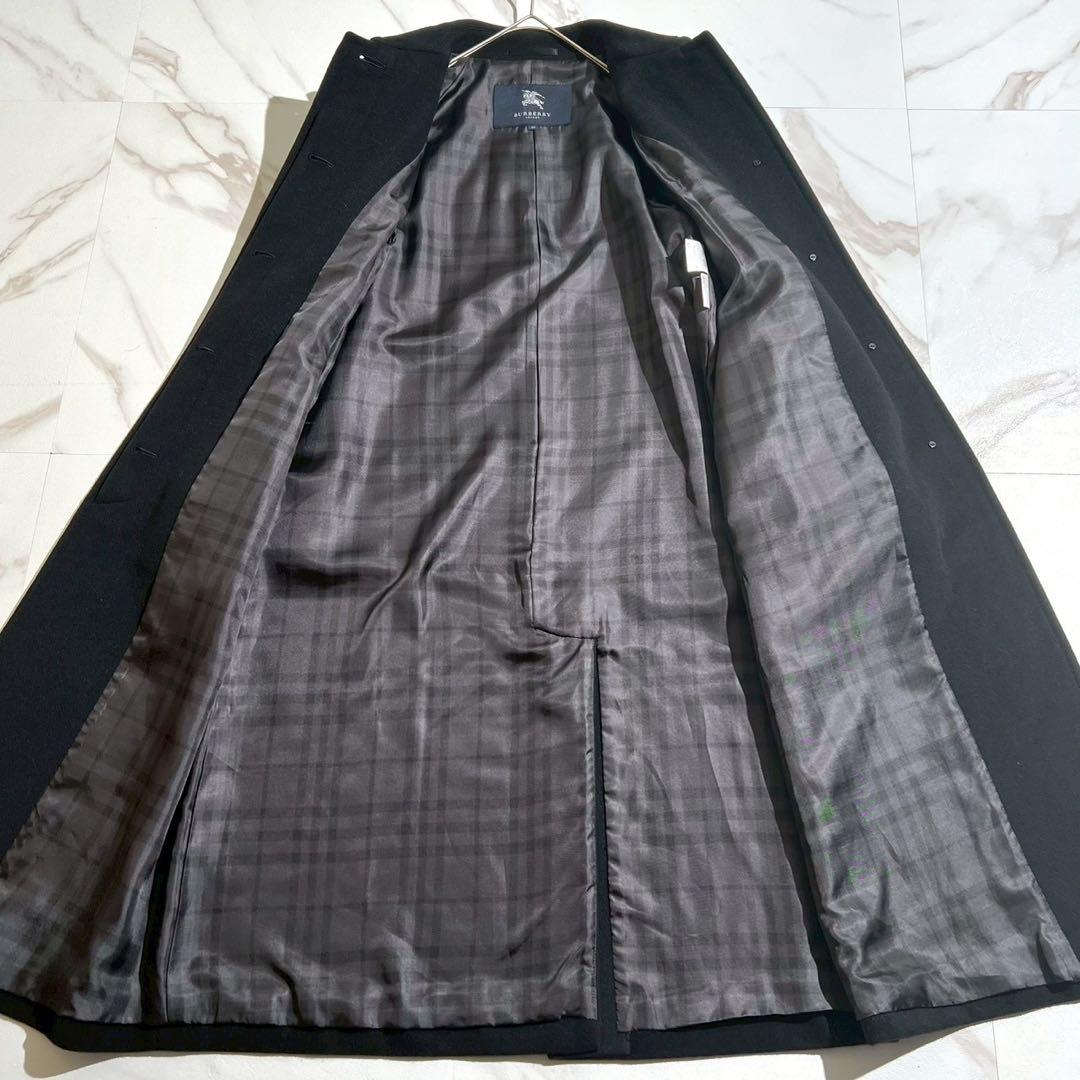 【極美品/38】バーバリーロンドン ステンカラ―コート ノバチェック アンゴラ