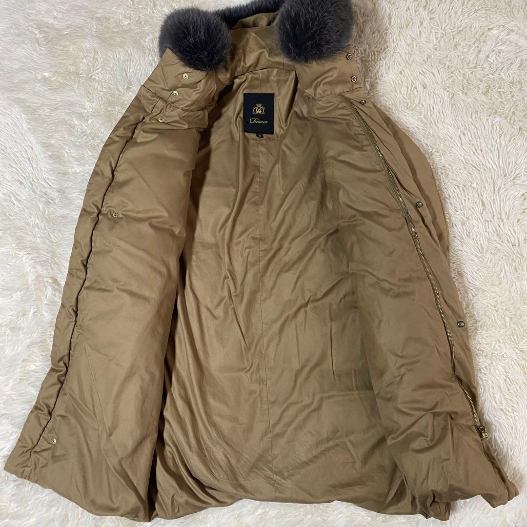 最終値下げ 美品✨ドゥロワー フォックスファー ダウンコート 36 定価20万