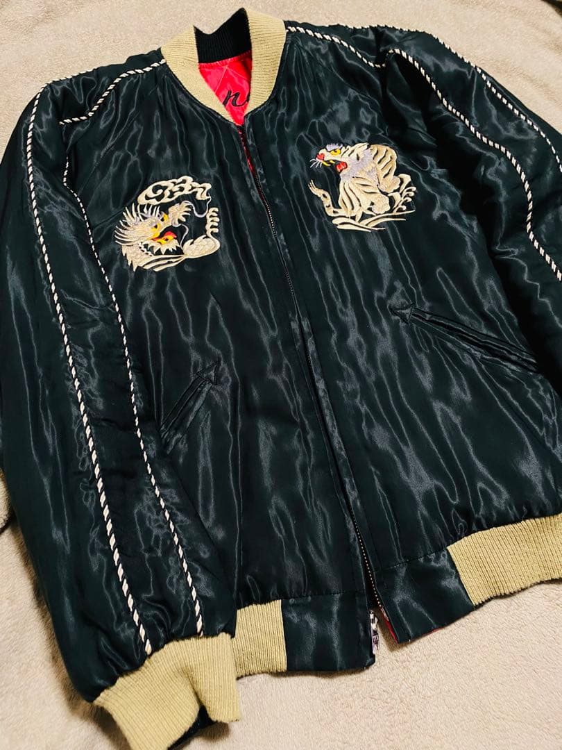 美品 テーラー東洋 龍虎鷲 ２面用 日本限定 スカジャン unisex レーヨン