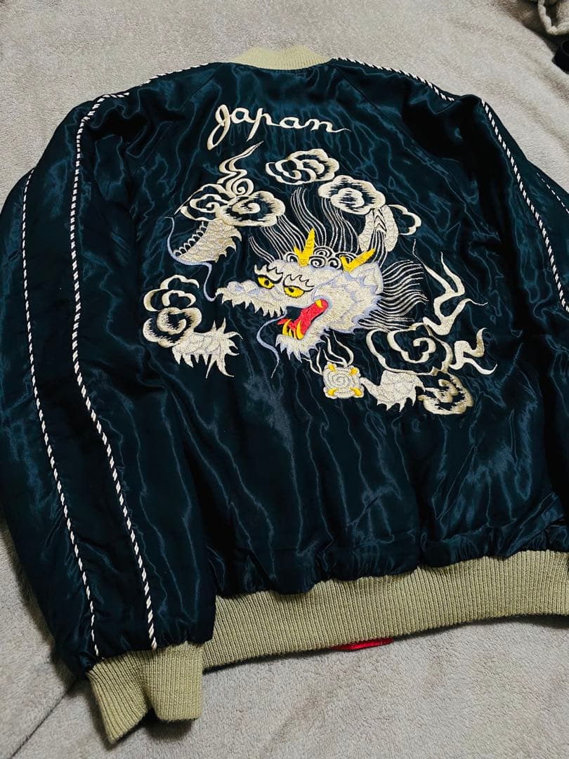 美品 テーラー東洋 龍虎鷲 ２面用 日本限定 スカジャン unisex レーヨン