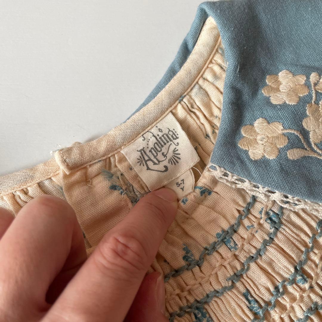 美品 apolina kids ワンピース 5-7y