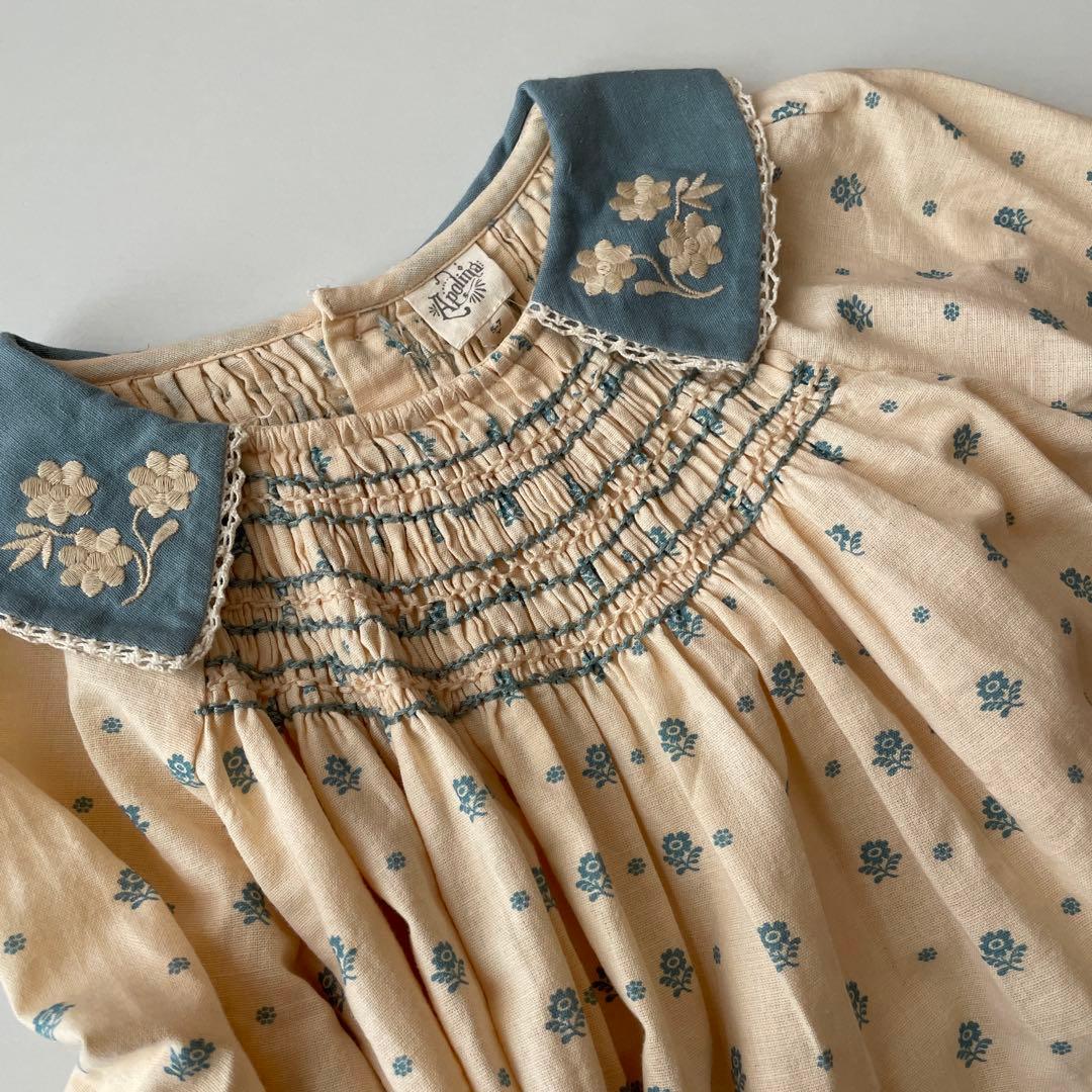 美品 apolina kids ワンピース 5-7y