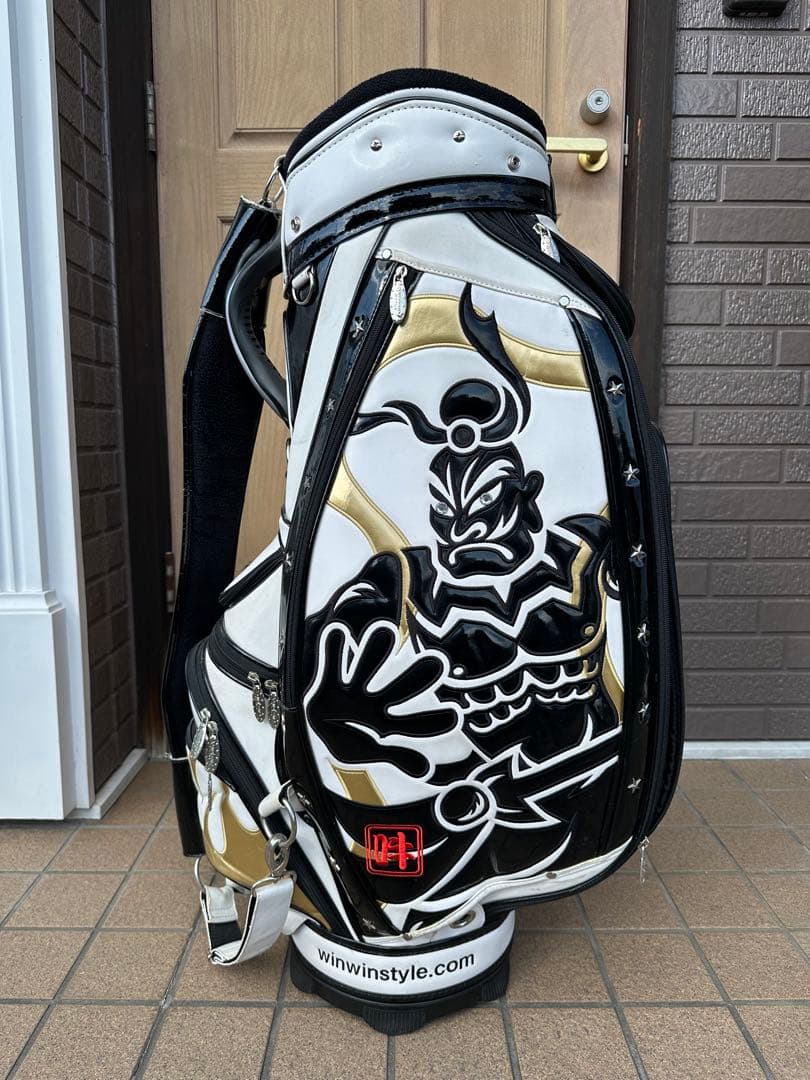 兄〜！　winwinstyle ゴルフキャディバッグ　フード付き