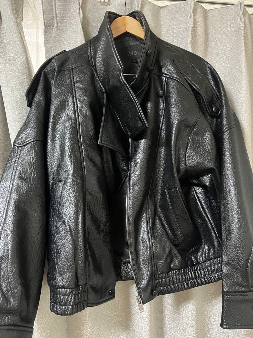 ZARA フェイクレザージャケット　Lサイズ