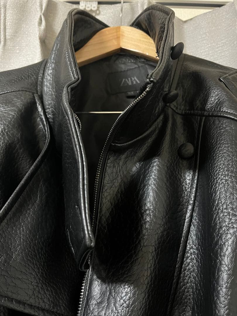 ZARA フェイクレザージャケット　Lサイズ