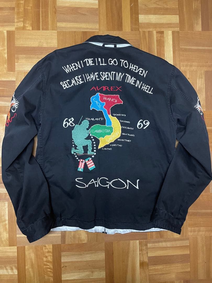 ヴィンテージ希少　スカジャン　リバーシブル　AVIREX