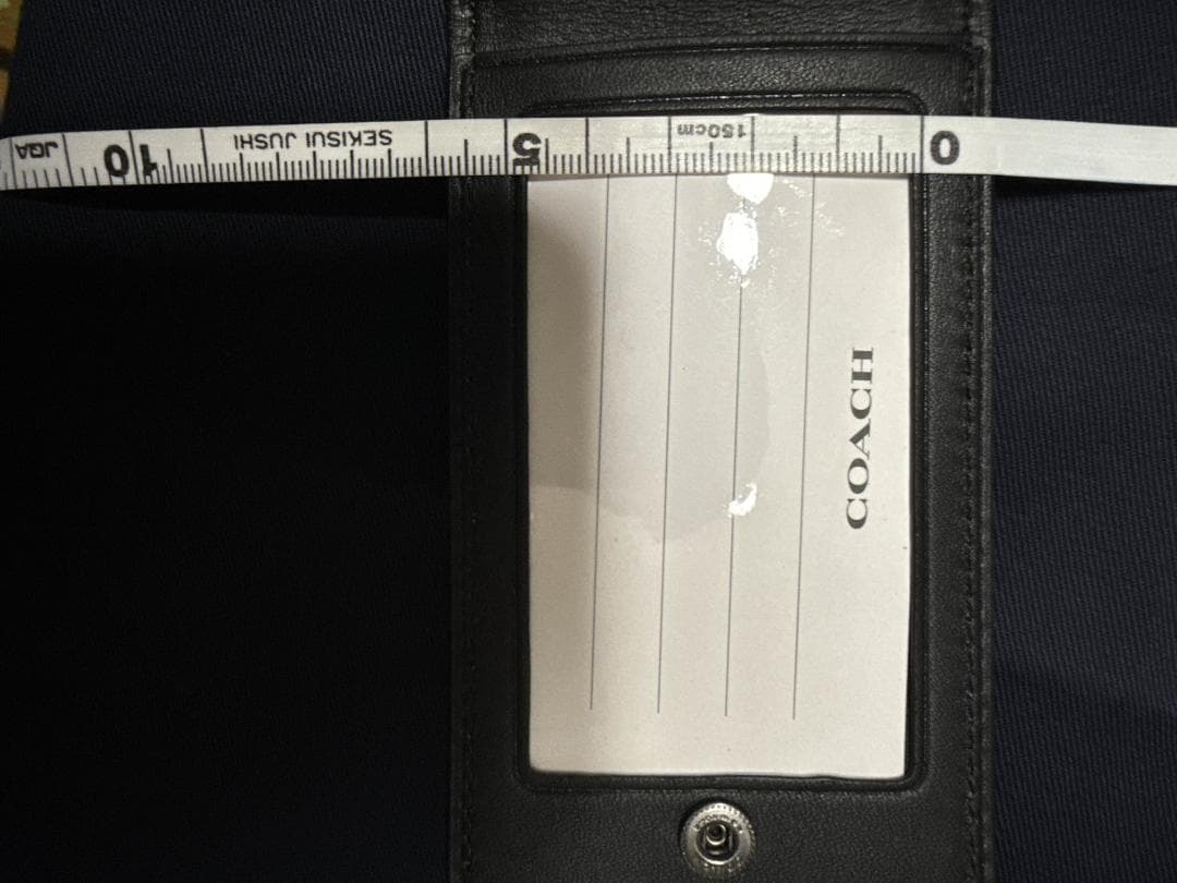 COACH ネームタグ シグネチャー ラゲッジタグ グリーンマルチ