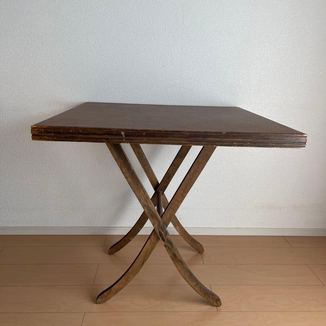 blackヴィンテージ　アメリカ　USA 木製　折りたたみ　テーブル