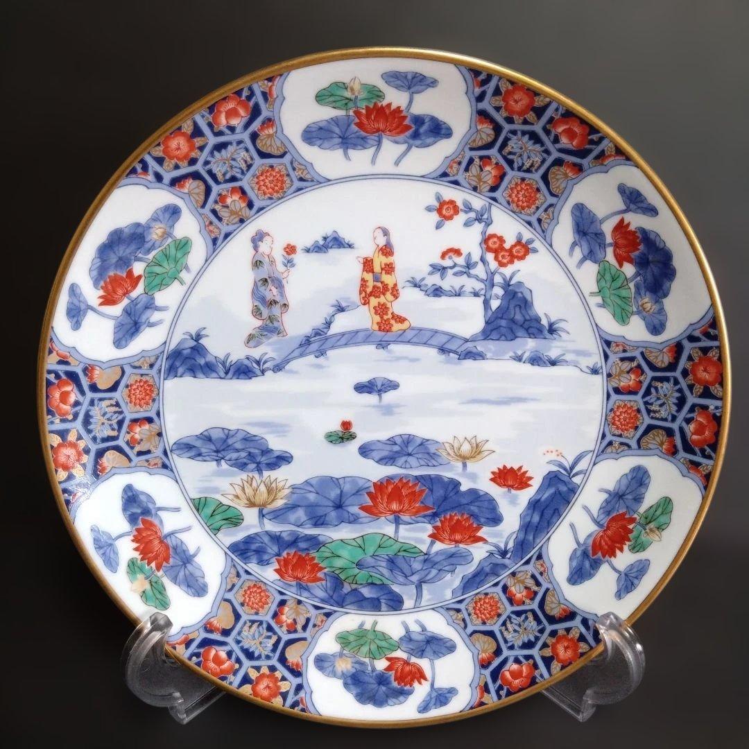 未使用 香蘭社 有田焼 フランクリンポーセリン 限定版絵皿 花の宴 2枚