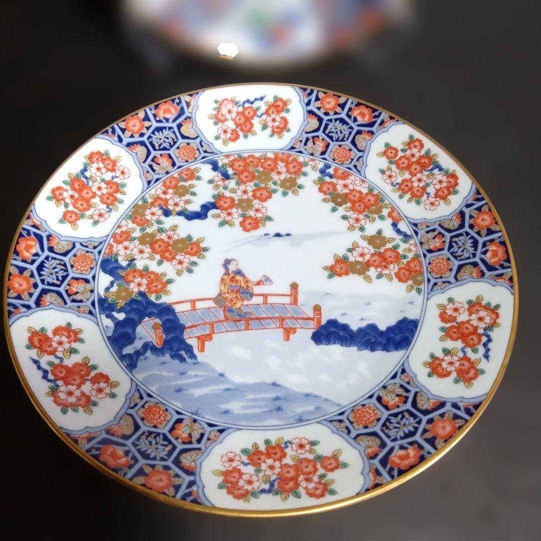 未使用 香蘭社 有田焼 フランクリンポーセリン 限定版絵皿 花の宴 2枚