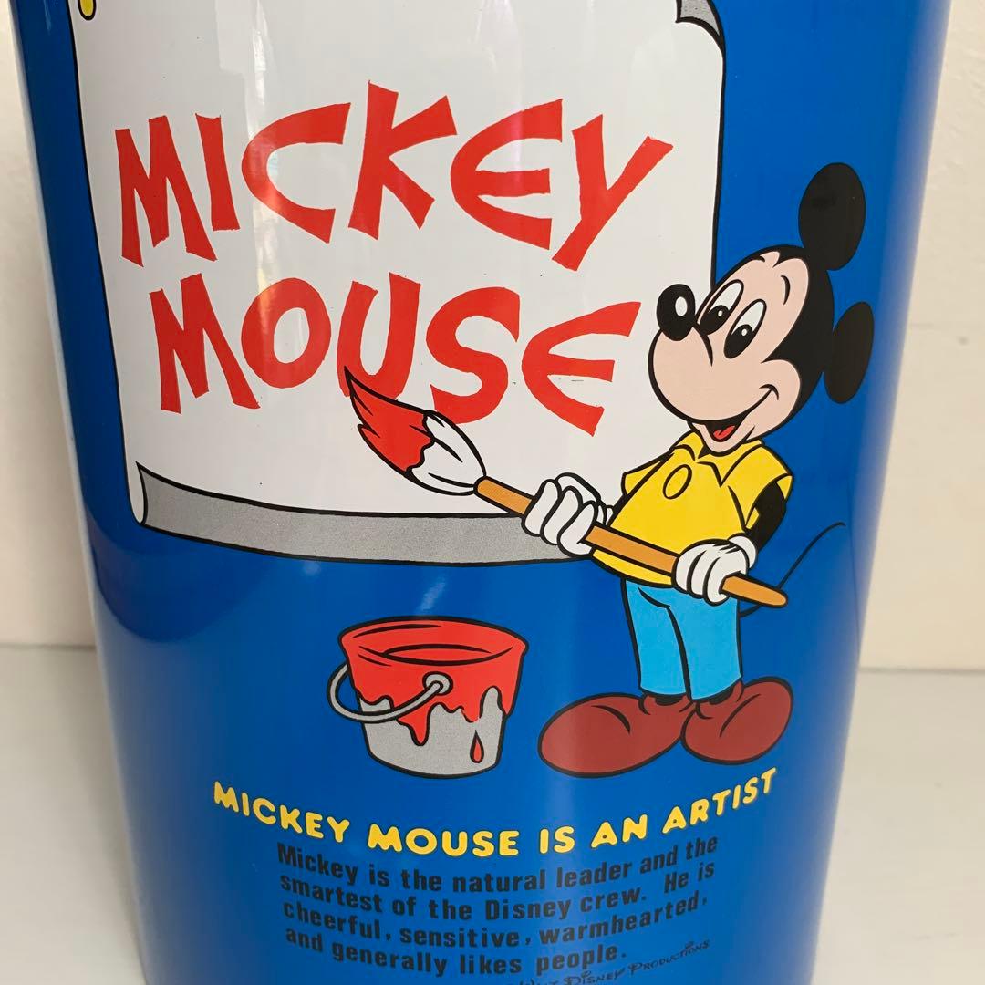 レトロなゴミ箱　スチール製　ミッキーマウス　未使用品