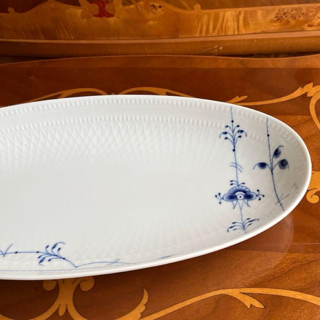 ロイヤルコペンハーゲン　ブルーパルメッテ　オーバルディッシュ　L32cm 新品