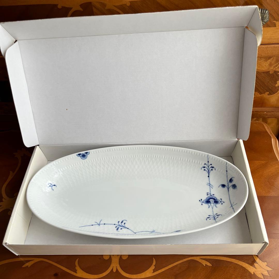 ロイヤルコペンハーゲン　ブルーパルメッテ　オーバルディッシュ　L32cm 新品