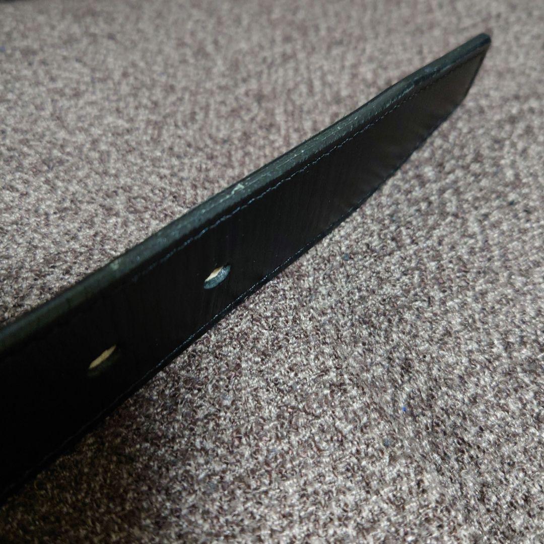 ブラックレーベル クレストブリッジ リバーシブルベルト レザー 牛革 本革 黒