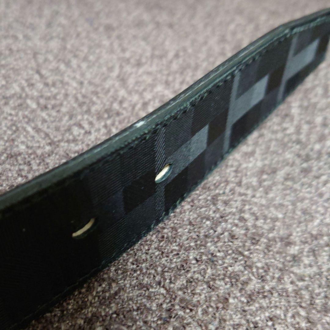 ブラックレーベル クレストブリッジ リバーシブルベルト レザー 牛革 本革 黒