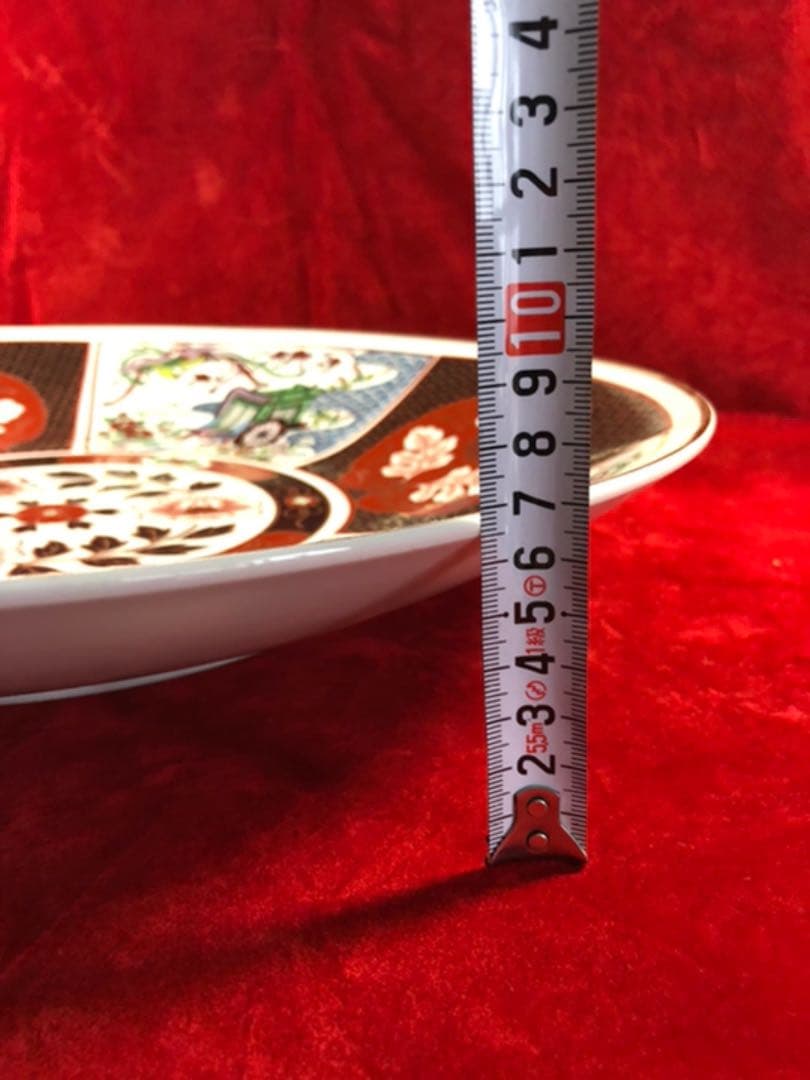 一尺五寸大皿　五社車　花鳥柄　絵皿　飾り皿　置物