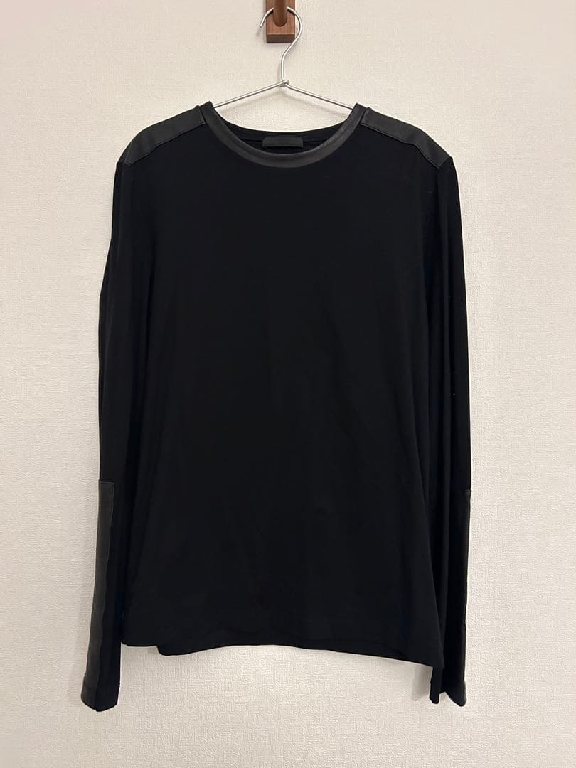 Prada 2013SS レザー切り替えカットソー