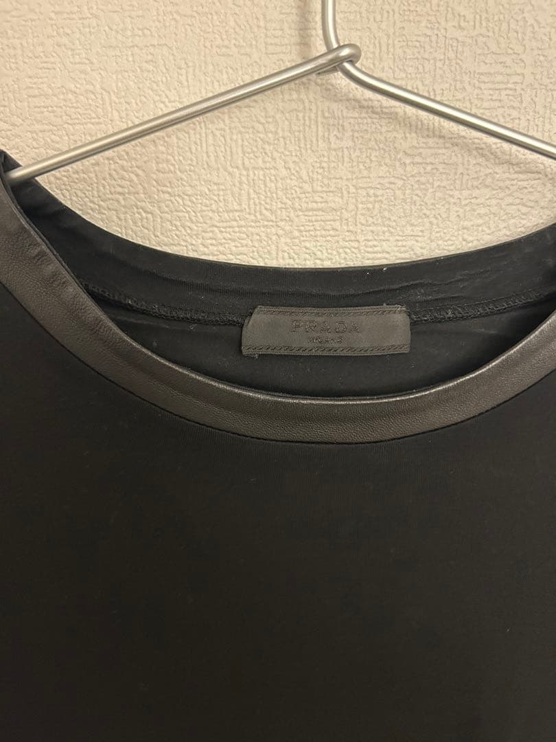 Prada 2013SS レザー切り替えカットソー