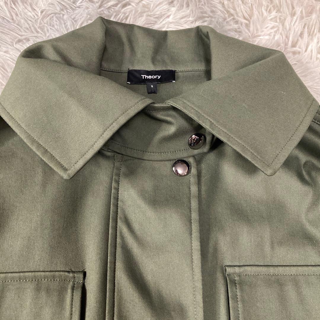 極美品 現行Theory ミリタリーサファリジャケット　スプルース　カーキS