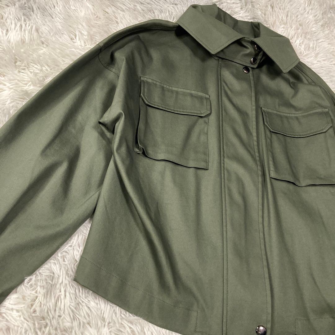 極美品 現行Theory ミリタリーサファリジャケット　スプルース　カーキS