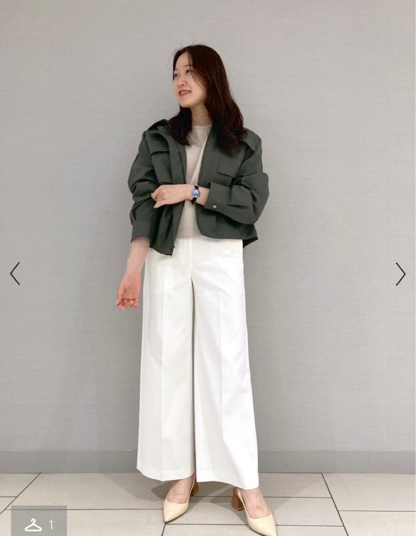 極美品 現行Theory ミリタリーサファリジャケット　スプルース　カーキS