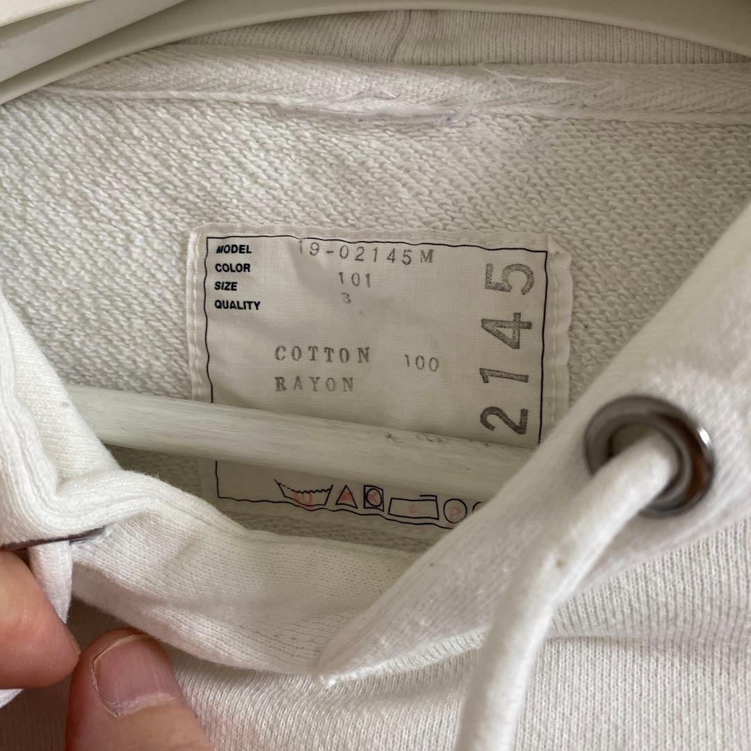 クリーニング済み sacai dr.woo スウェットパーカー ホワイト 3