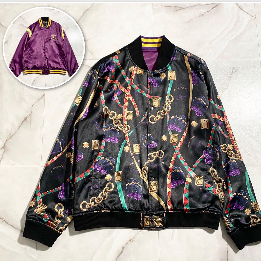 A18530 グラム×ジョジョの奇妙な冒険 承太郎スカジャン パープル XL