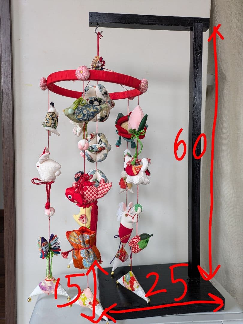 吊るし飾り　吊るし雛　桃の節句の輪下げ