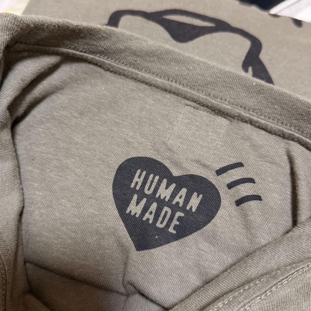 HUMAN MADE カーキ 長袖カットソー ロンT XXL 鴨 DUCK