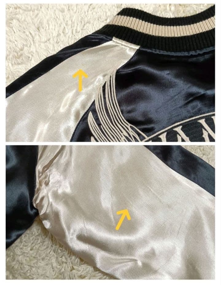 VANSON スカジャン リバーシブル XXL スカル 刺繍 バイカージャケット