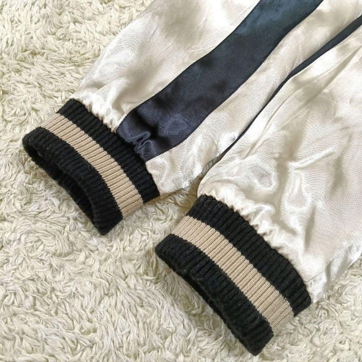 VANSON スカジャン リバーシブル XXL スカル 刺繍 バイカージャケット