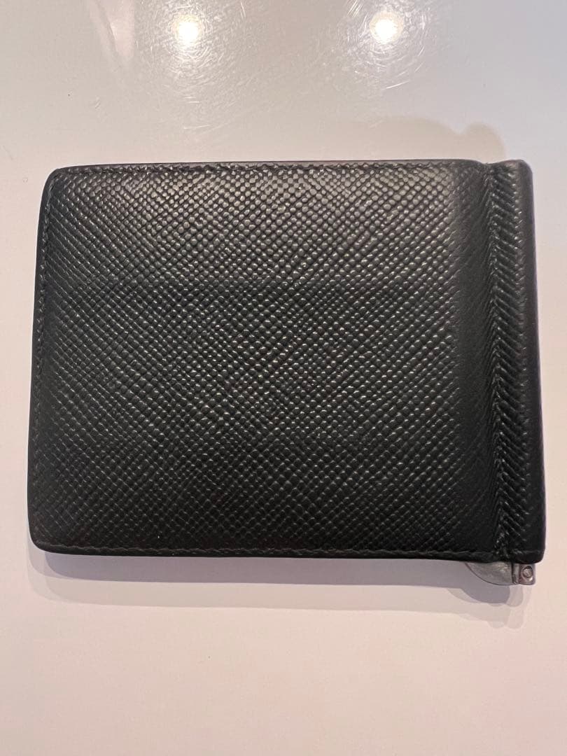 【プラダ】PRADA ブラックレザー マネークリップ