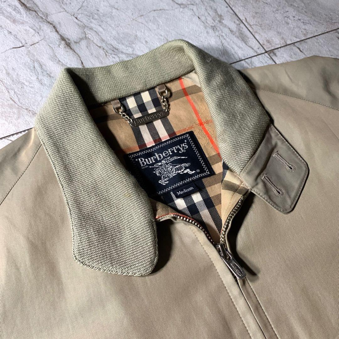 90s Burberrys ギャバジン スイングトップ ハリントンジャケット M