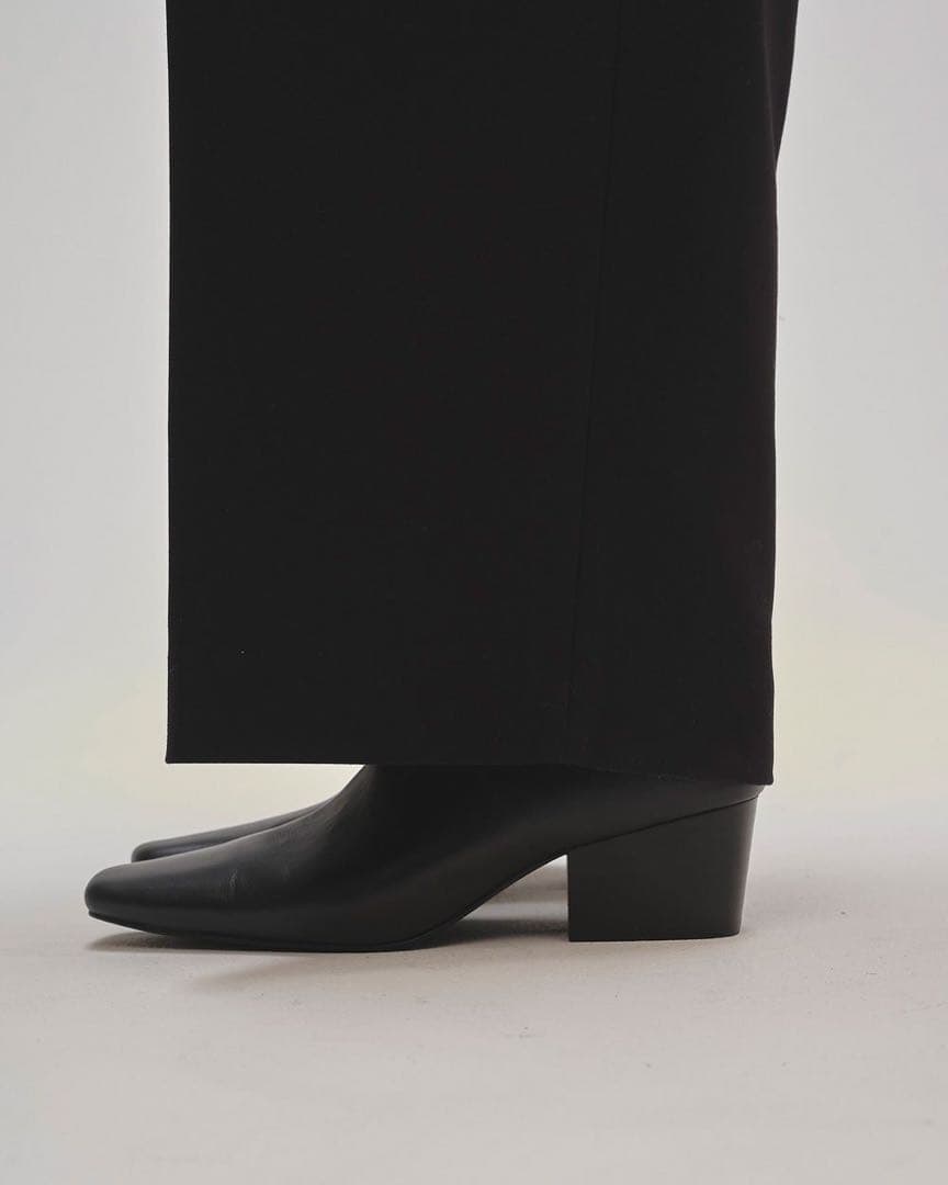 新品未使用_todayful Squaretoe Leather Sabot