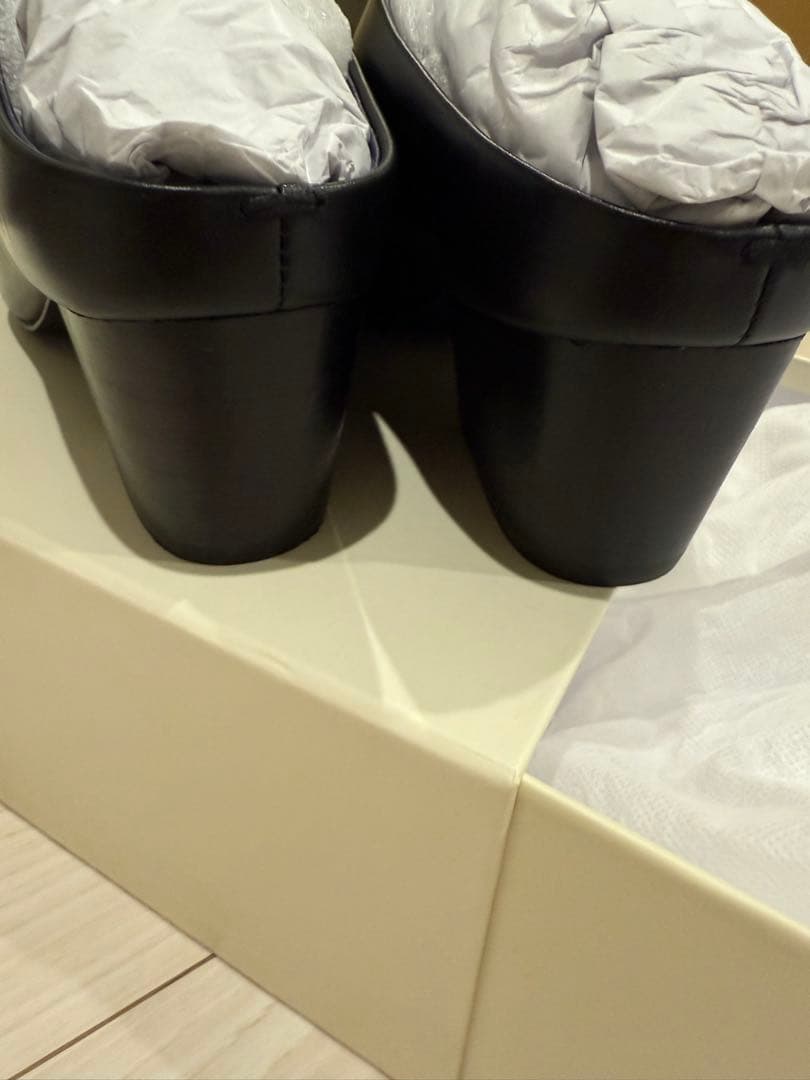 新品未使用_todayful Squaretoe Leather Sabot