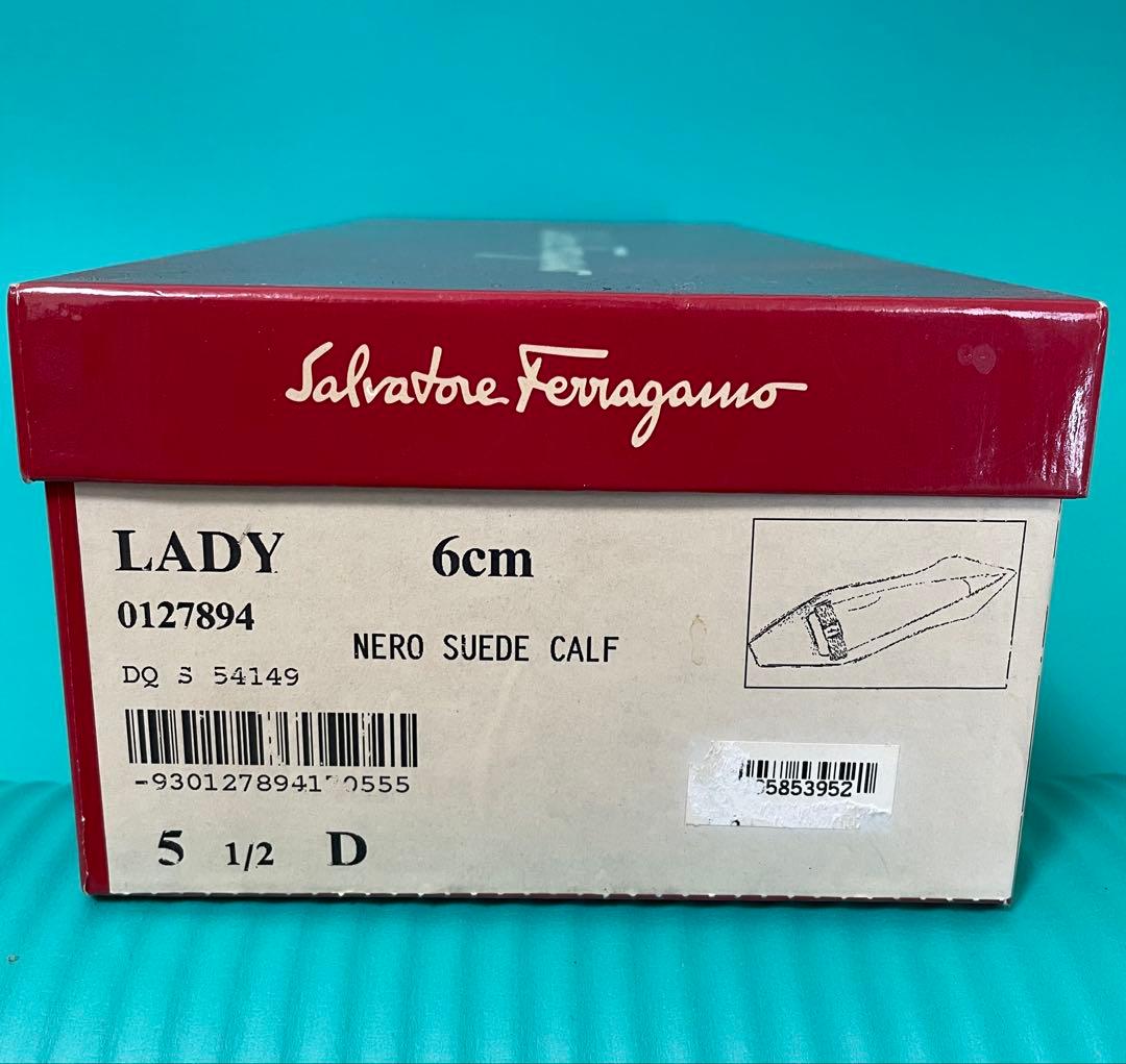 Ferragamo 黒 スエード パンプス