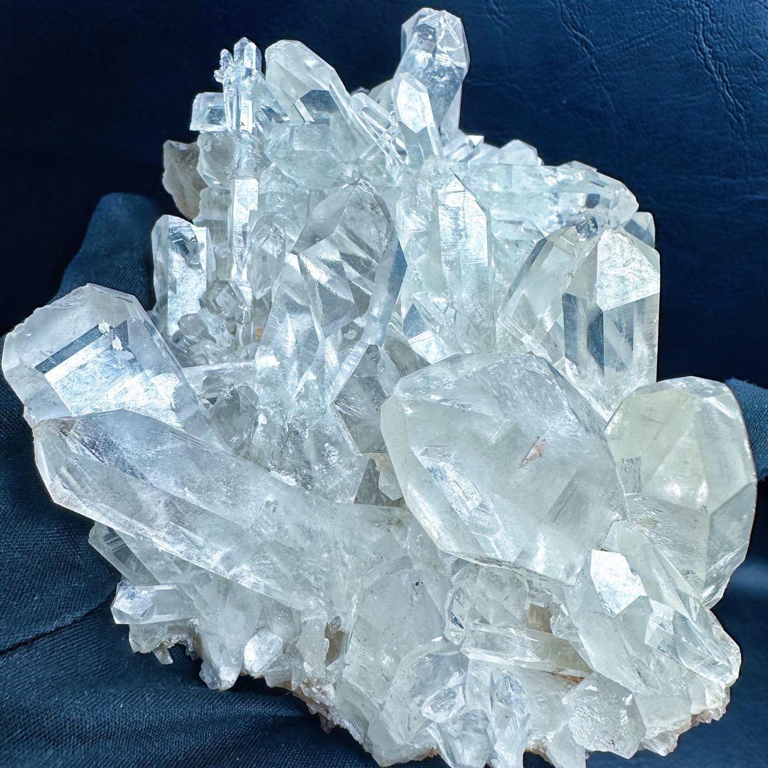 希少高透明度❗️マニカラン産キラキラ☆ヒマラヤ水晶クラスター超強いパワーA1396