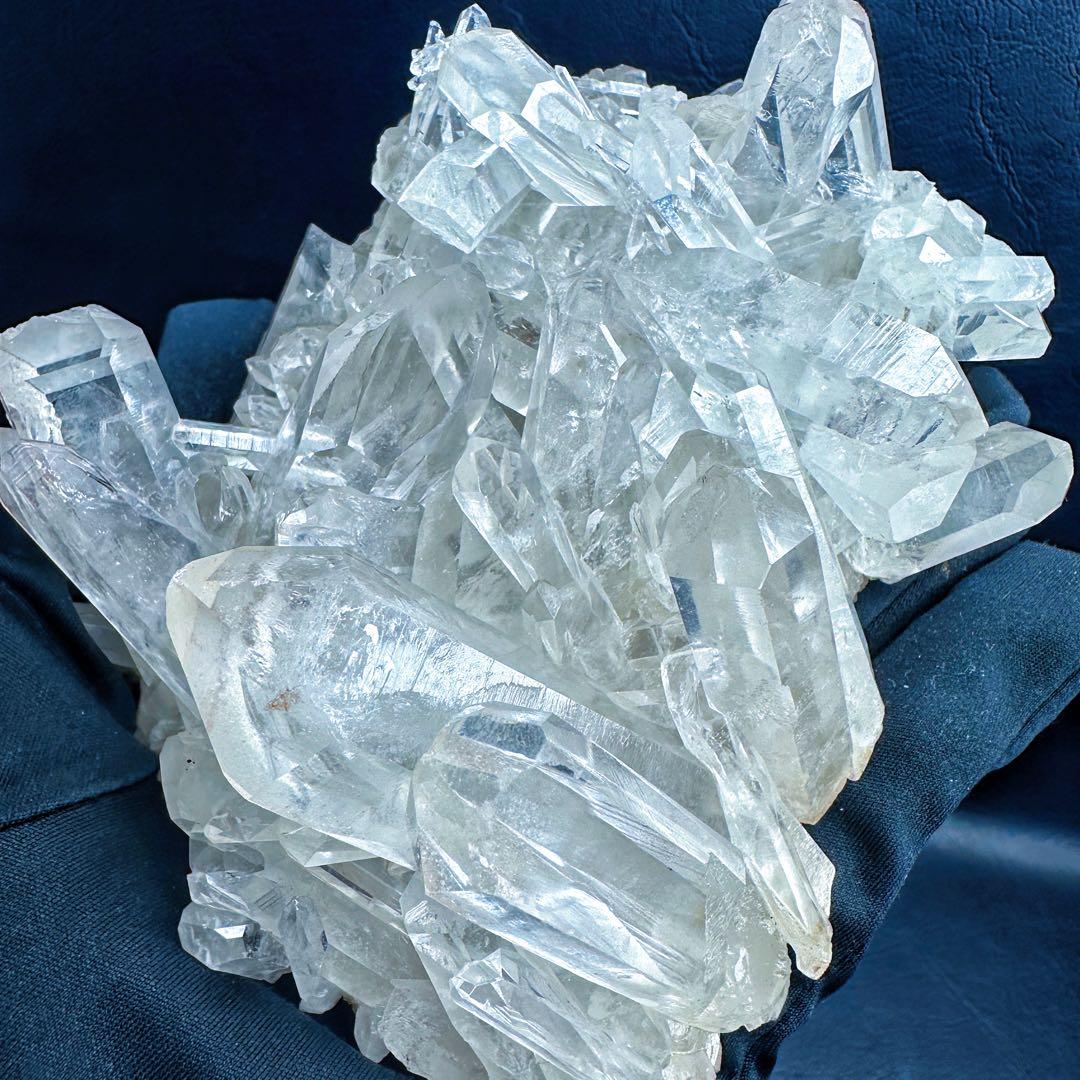 希少高透明度❗️マニカラン産キラキラ☆ヒマラヤ水晶クラスター超強いパワーA1396