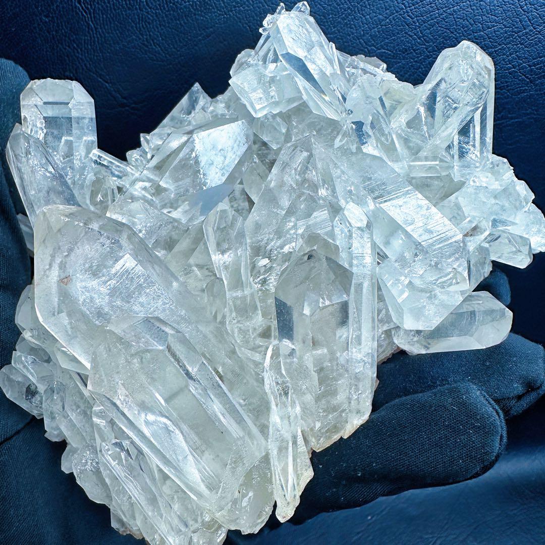 希少高透明度❗️マニカラン産キラキラ☆ヒマラヤ水晶クラスター超強いパワーA1396