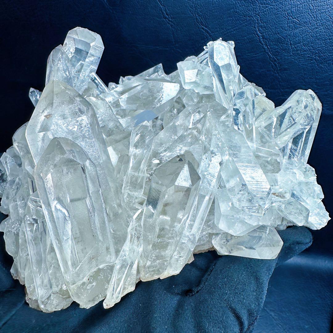 希少高透明度❗️マニカラン産キラキラ☆ヒマラヤ水晶クラスター超強いパワーA1396