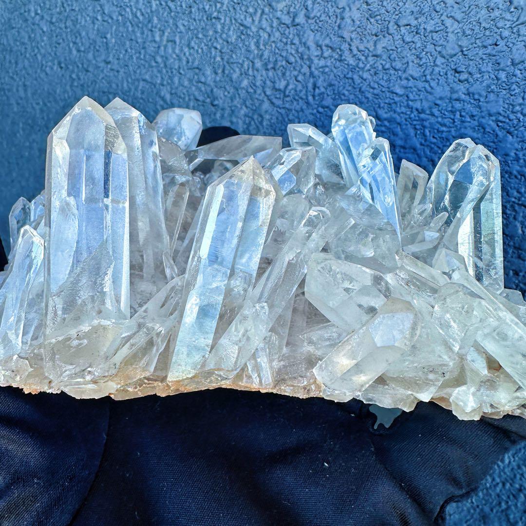 希少高透明度❗️マニカラン産キラキラ☆ヒマラヤ水晶クラスター超強いパワーA1396