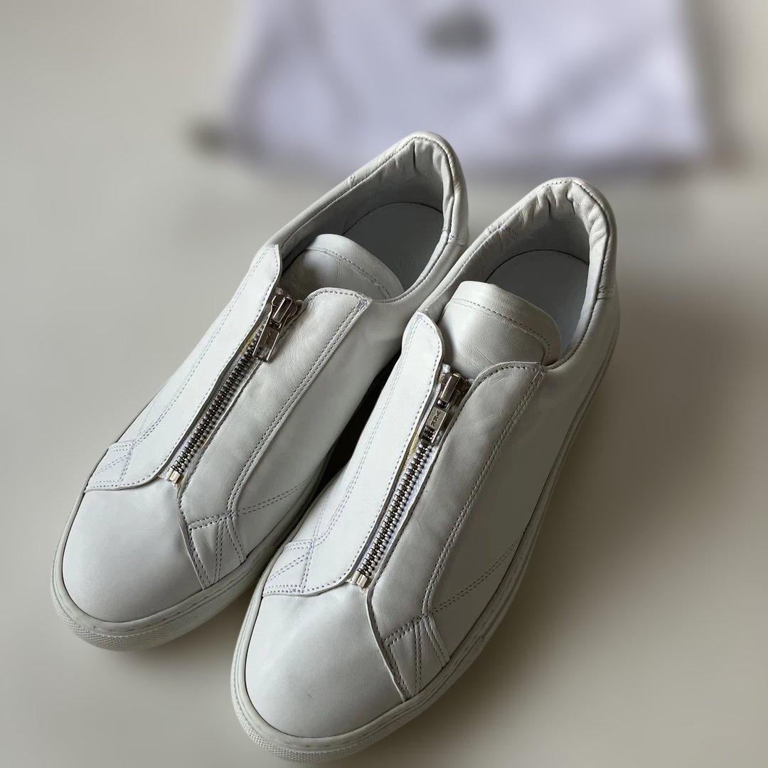 未使用　Amb レザー スニーカー　センタージップ　 ホワイト