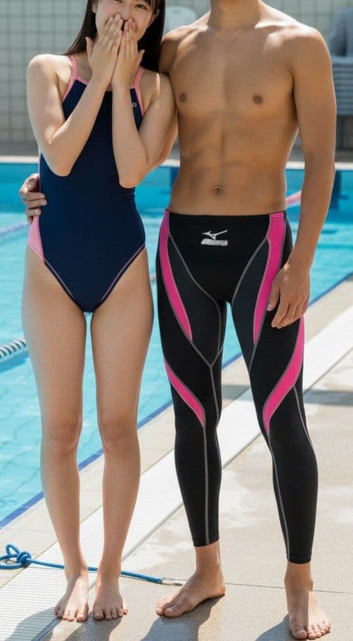 G*1様 ミズノ競泳水着メンズロングスパッツ アクセルスーツウォータージーン