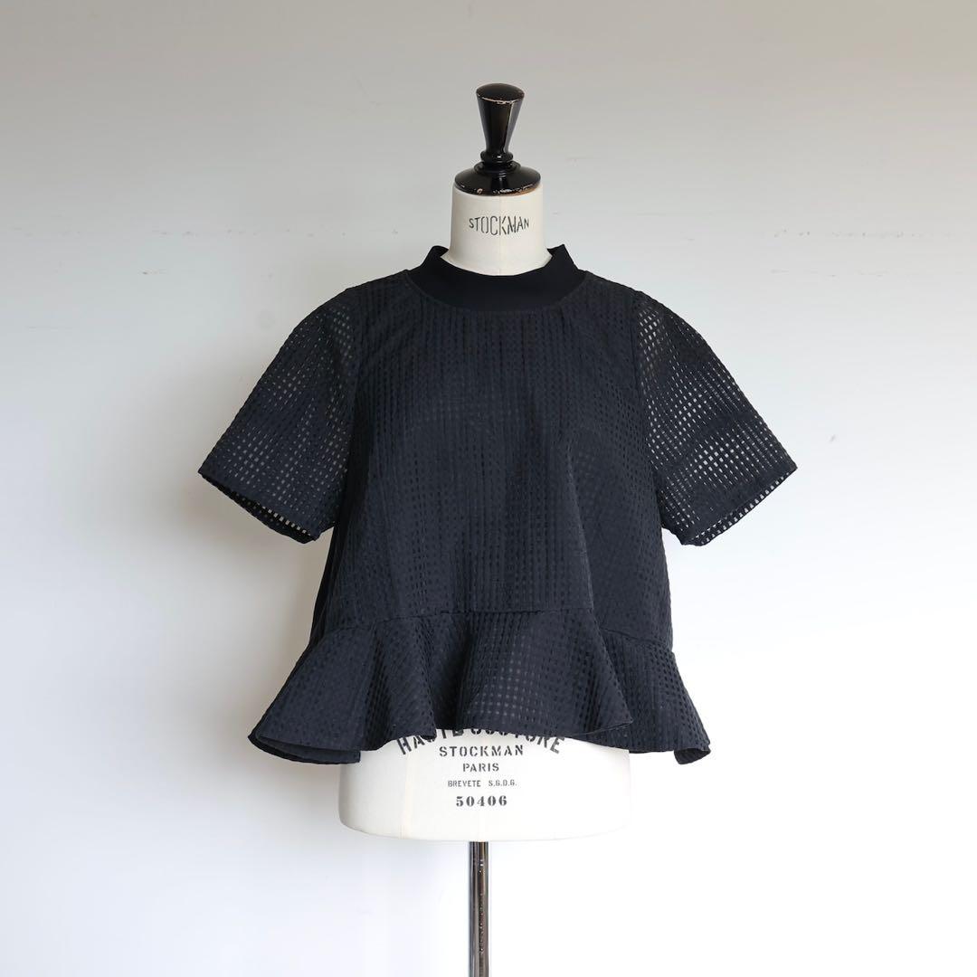 【タグ付】Gypsohila ジプソフィア　トップス　ブラウス　シアー　チェック