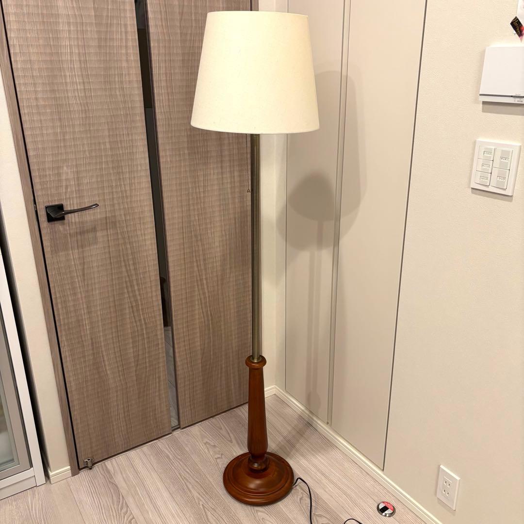 アンティーク調 ヴィンテージフロアライト フロアランプ hue自動調光電球付き