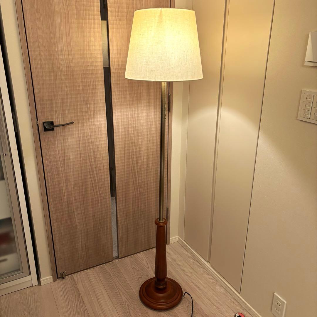 アンティーク調 ヴィンテージフロアライト フロアランプ hue自動調光電球付き