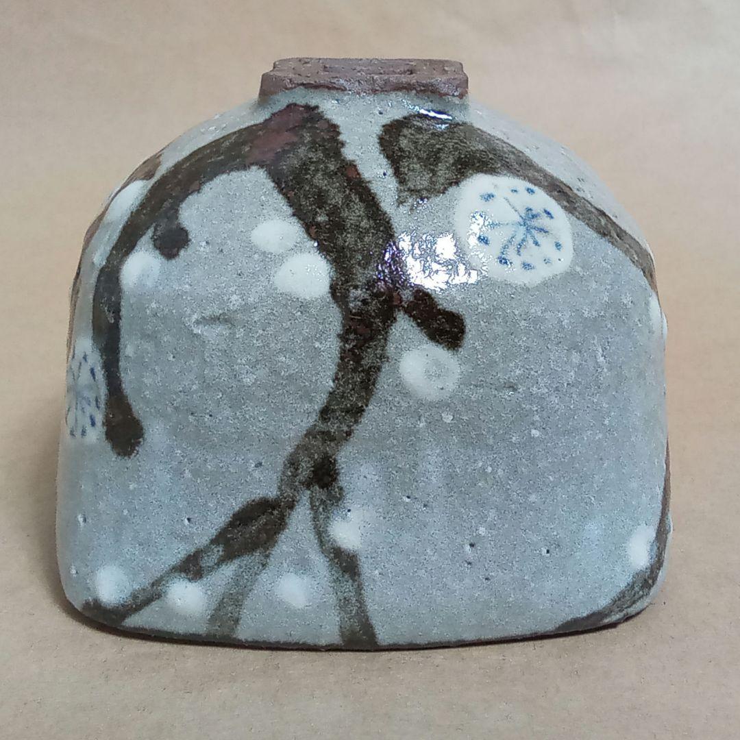 抹茶茶碗　梅ねずみ　乾山　桝型