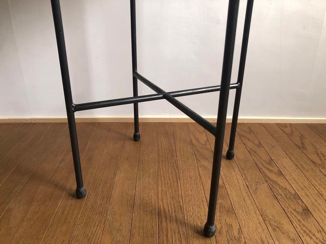 古家具 鉄無垢フレーム パッチワーク ハイスツール カウンターチェア ① 北欧