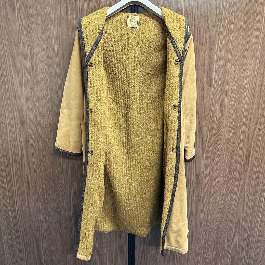 ✨ヴィンテージ ·最高級✨ LOEWE ロエベ スエード ロングコート 付 40